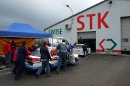 Rallye Český Krumlov: Technické přejímky v areálu STK KOMAT v Dolním Třeboníně (foto: D.Benych)